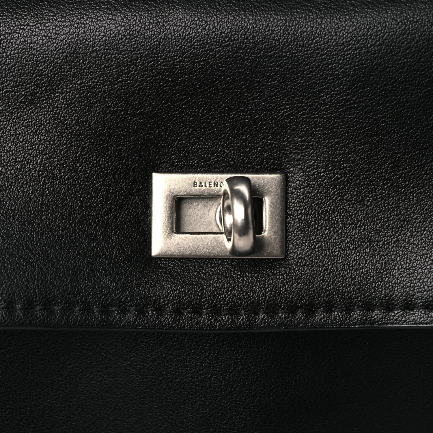 Balenciaga Natural Smooth Calfskin Medium Rodeo Top Handle Handbag Black 6 of 8