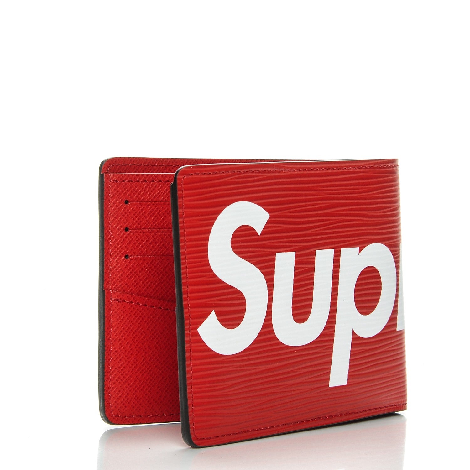 Louis Vuitton X SUPREME Epi Slender Wallet Red 3 of 8