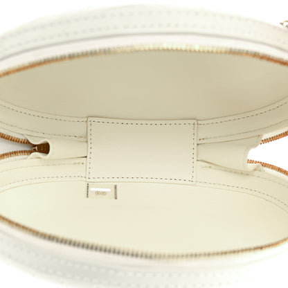 Chanel Embroidered Lambskin Chevron Quilted La Pausa Evening Bag White 5 of 10