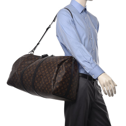 Louis Vuitton Monogram Macassar Keepall Bandouliere 55 2 of 11