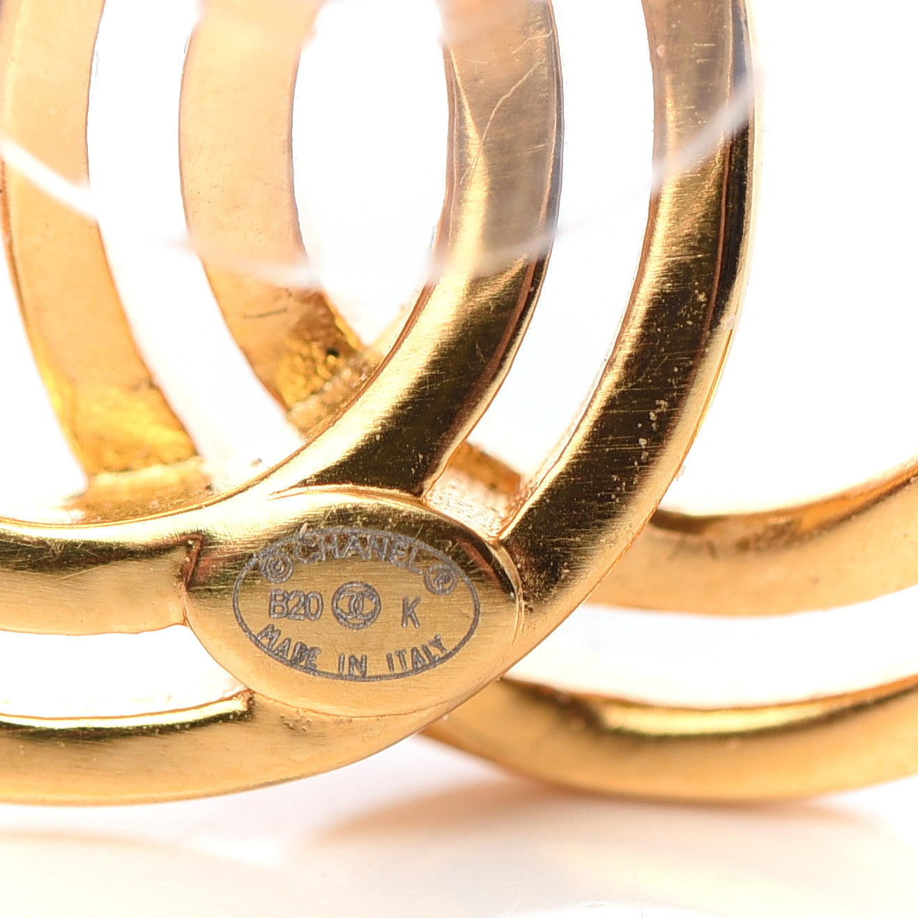 Chanel Metal Obazine CC Earrings Gold 4 of 5