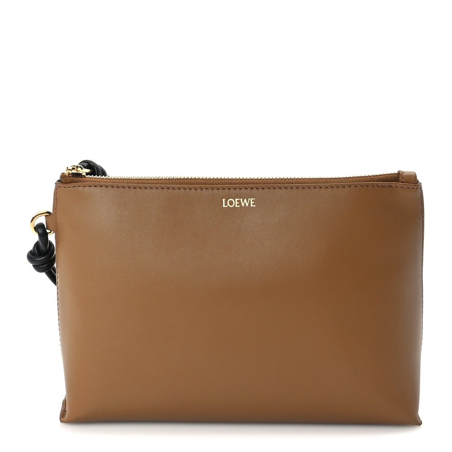 Loewe Nappa Flamenco Knot Pouch Oak Black 1 of 7