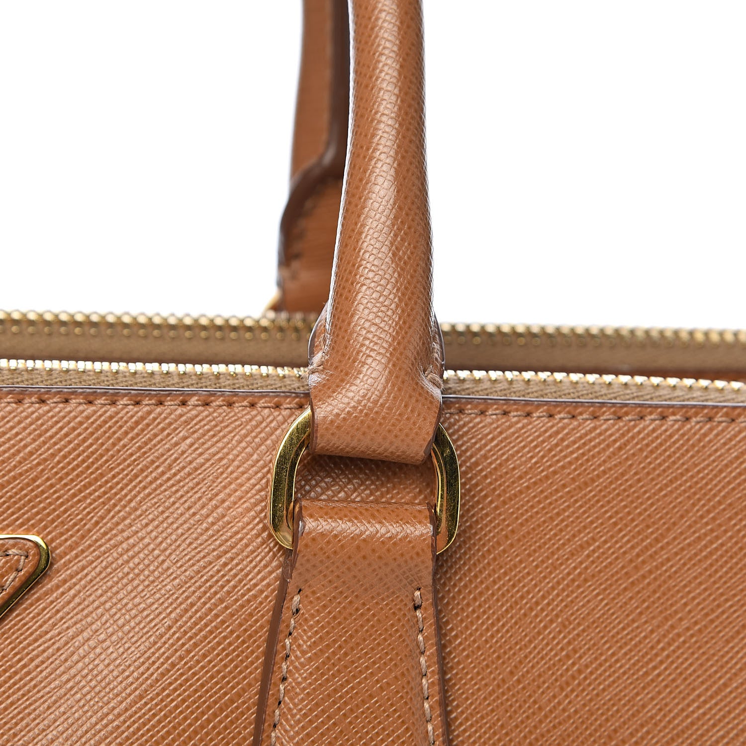 Prada Saffiano Lux Large Galleria Double Zip Tote Caramel 15 of 20