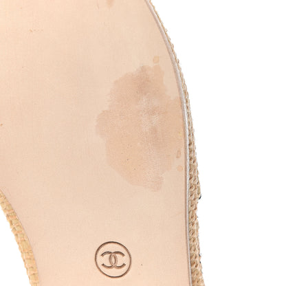 Chanel Satin Grosgrain CC Espadrilles 38 Black 6 of 11