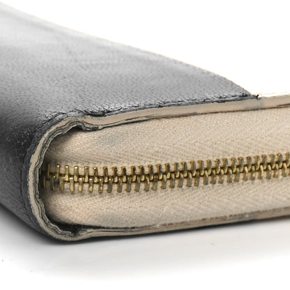 Celine Lambskin Large Zip Around Multifunction Wallet Beige Black 9 of 12