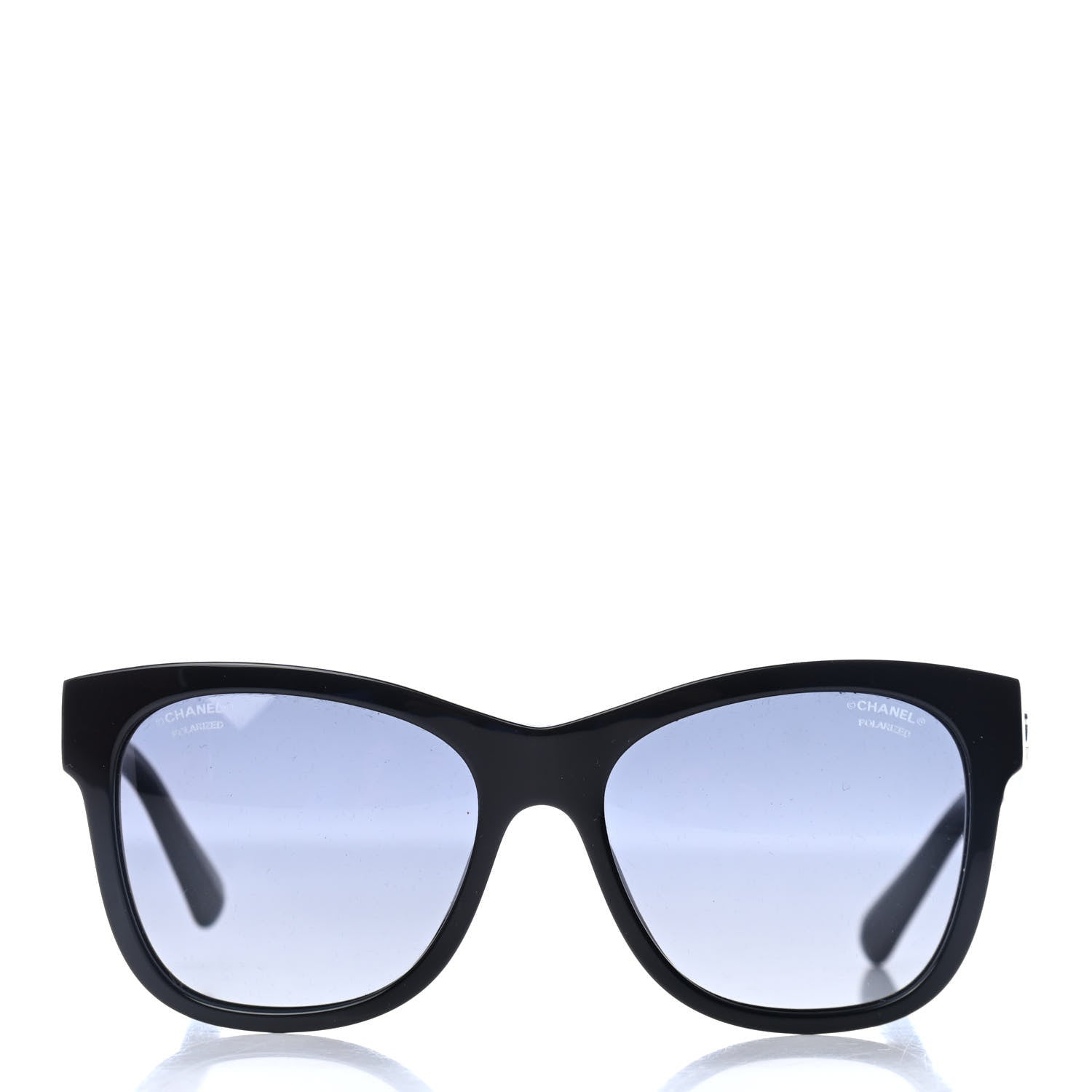 Chanel Acetate Polarized Square CC Sunglasses 5380 Black 2 of 4