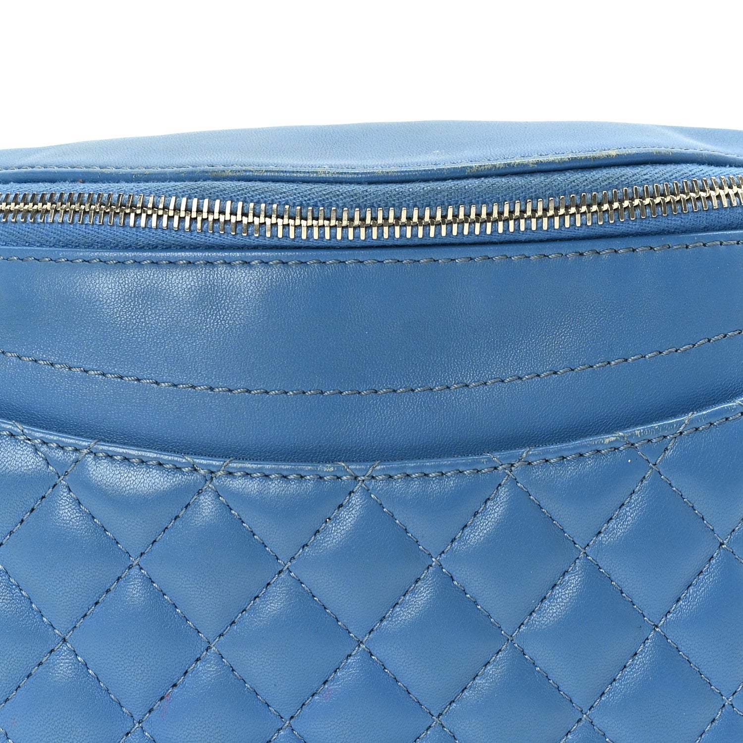Chanel Lambskin Quilted Bi Waist Bag Pack  Blue 4 of 9