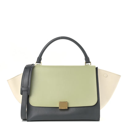 Celine Smooth Calfskin Medium Tri-Color Trapeze Pistachio 1 of 11