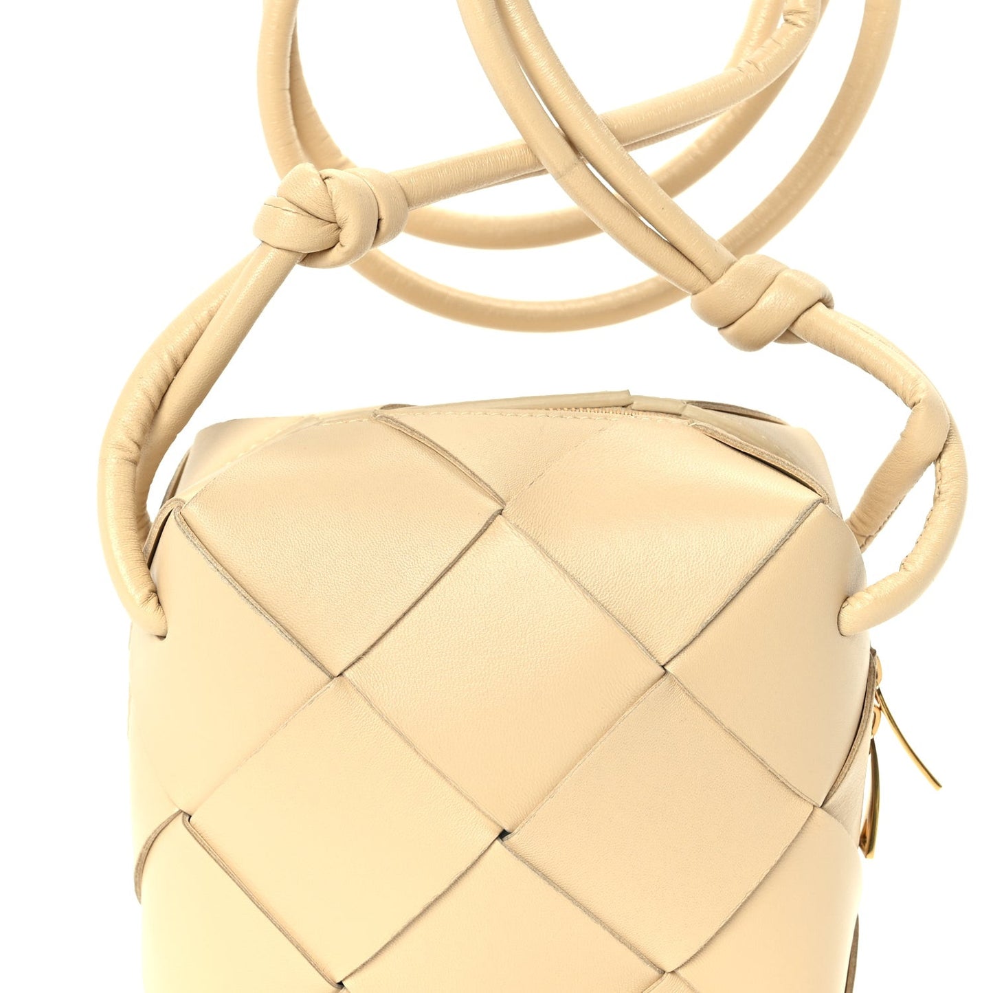 Lambskin Maxi Intrecciato Mini Cassette Camera Bag  Porridge