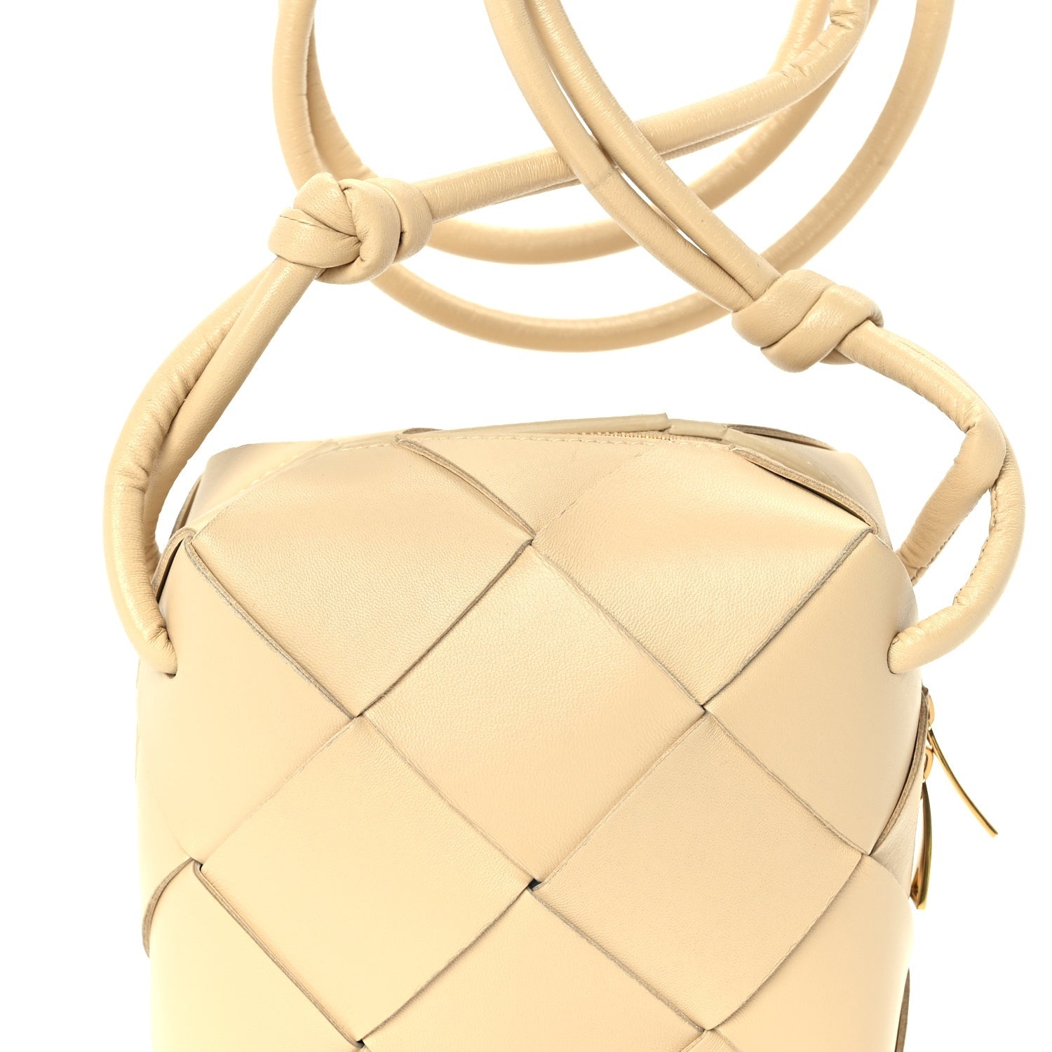 Bottega Veneta Lambskin Maxi Intrecciato Mini Cassette Camera Bag  Porridge 6 of 8