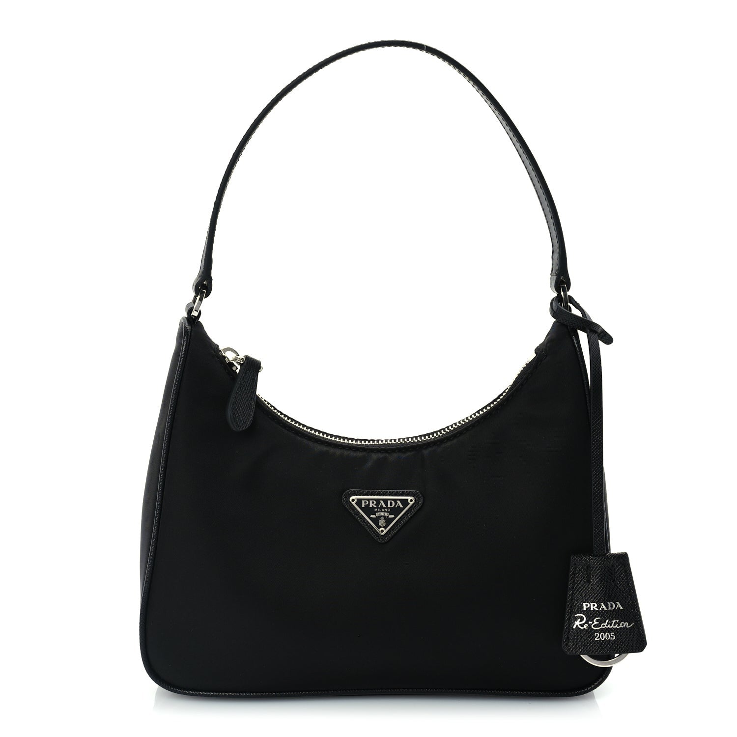 Prada Tessuto Nylon Saffiano Mini Re-Edition 2005 Bag Black 1 of 8