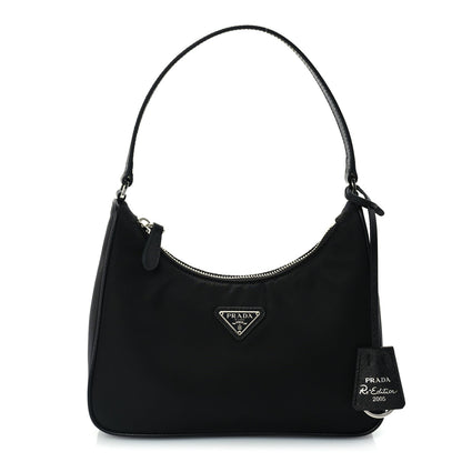 Prada Tessuto Nylon Saffiano Mini Re-Edition 2005 Bag Black 1 of 8