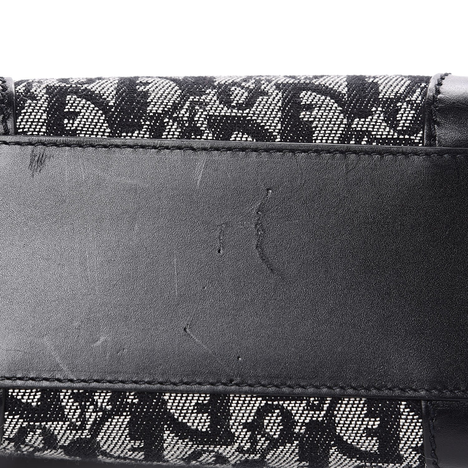 Christian Dior Denim Calfskin Monogram Tote Black 10 of 12