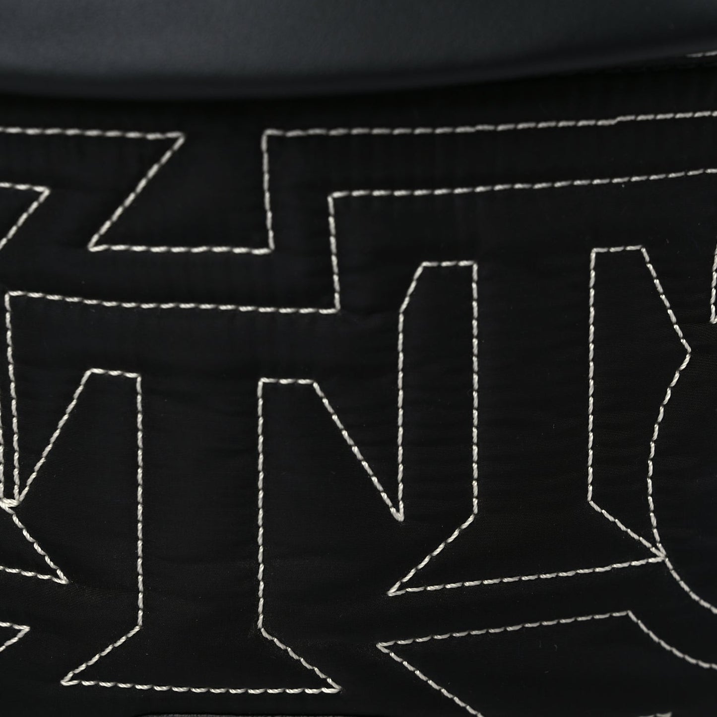 Nylon Snow Capsule Embroidered Monogram Bumbag  Black