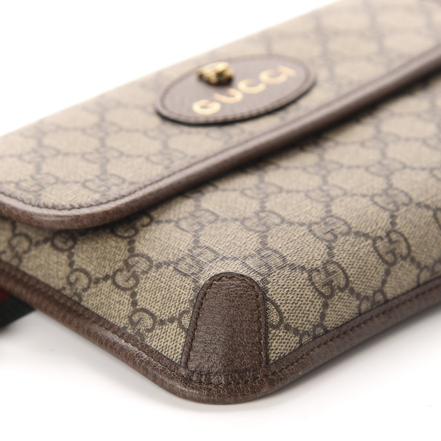 GG Supreme Monogram Neo Vintage Web Belt Bag Brown