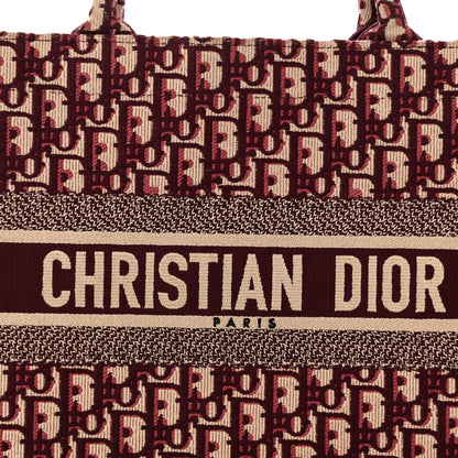 Christian Dior Oblique Medium Book Tote Burgundy Multicolor 8 of 11
