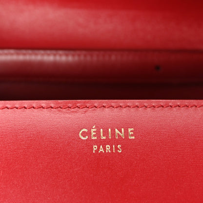 Celine Box Calfskin Medium Classic Box Flap Bag Red 6 of 10