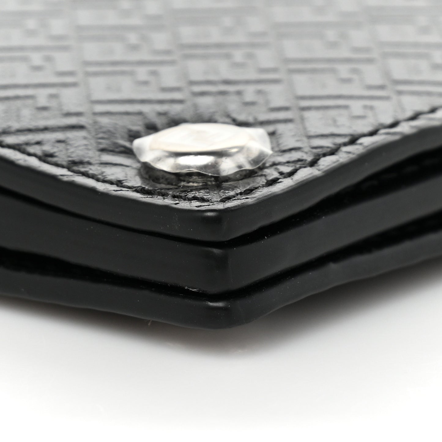 Vitello Grace Light Micro FF Embossed Flip Case Asfalto Black