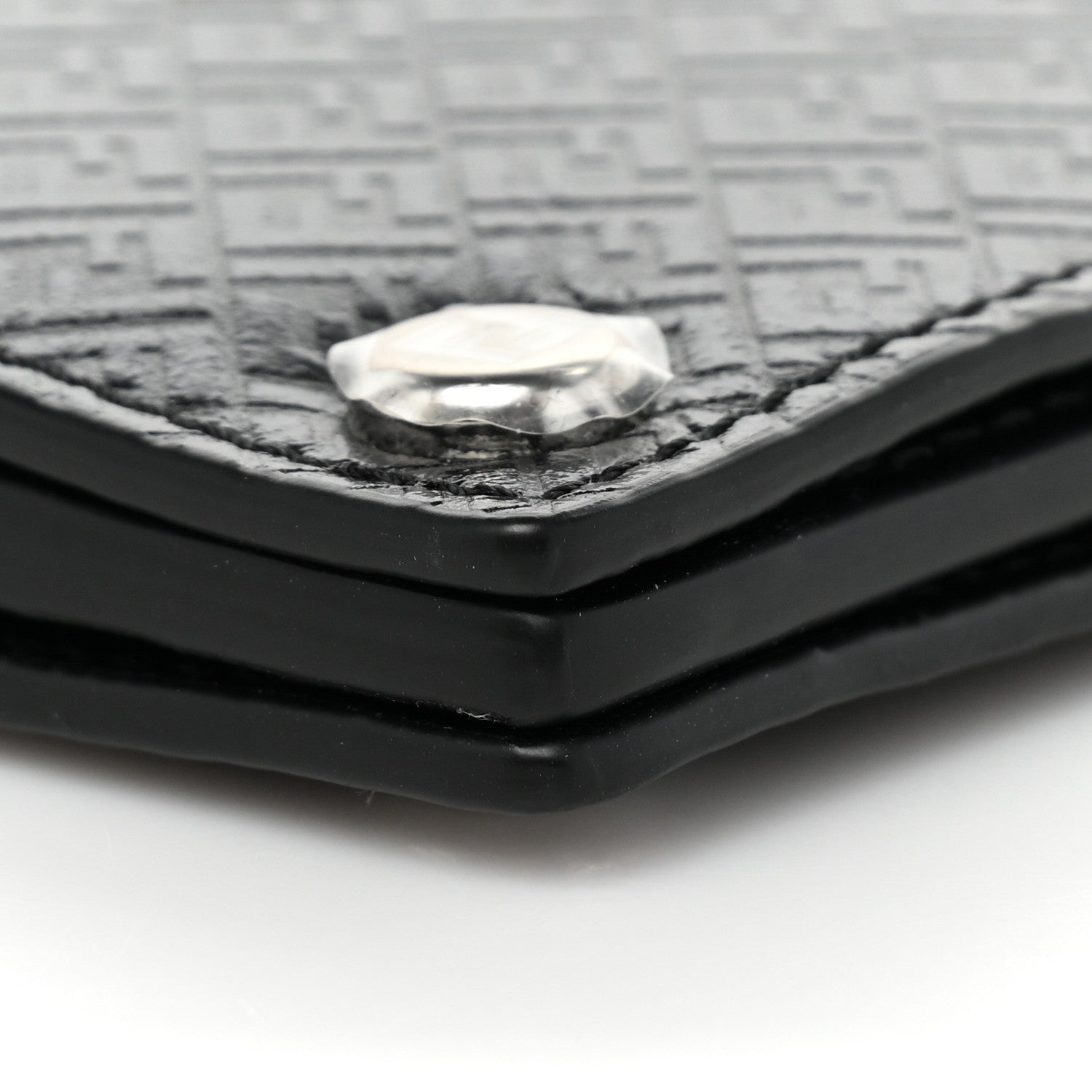 Fendi Vitello Grace Light Micro FF Embossed Flip Case Asfalto Black 7 of 7