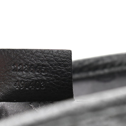 Gucci Guccissima Medium Flap Messenger Bag Black 7 of 14