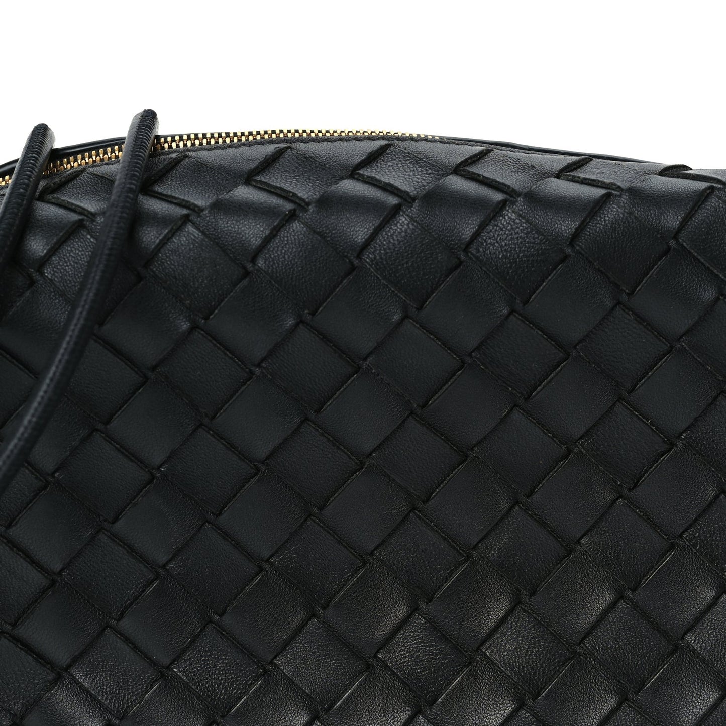 Nappa Intrecciato Medium Loop Camera Bag Black