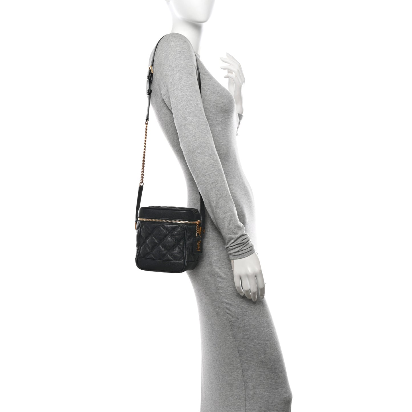 Grain de Poudre Quilted 80's Vanity Bag Black