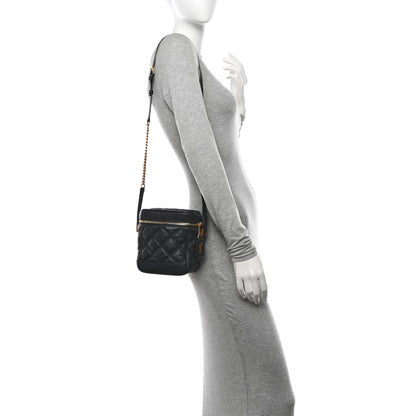 Saint Laurent Grain de Poudre Quilted 80's Vanity Bag Black 2 of 10