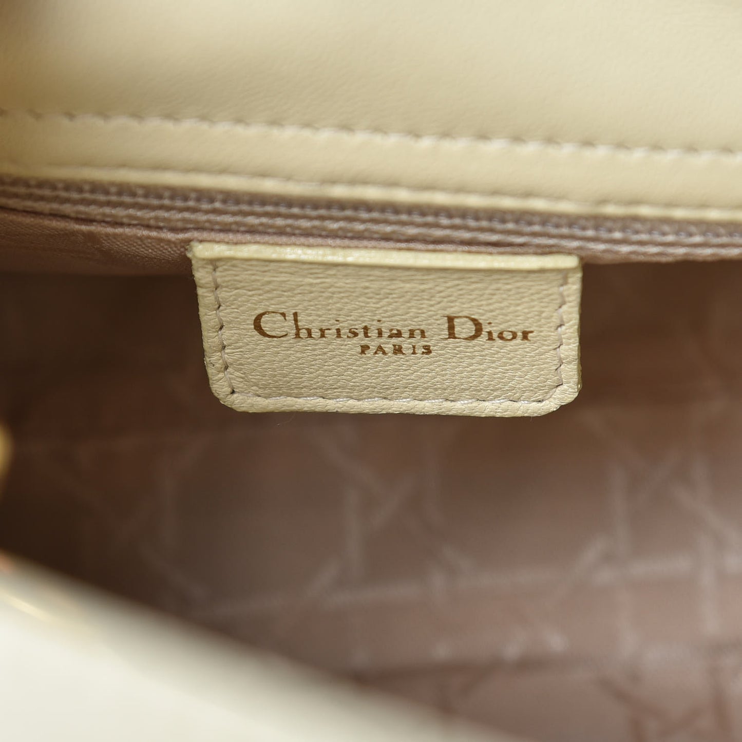 Lambskin Cannage Mini Lady Dior Light Beige