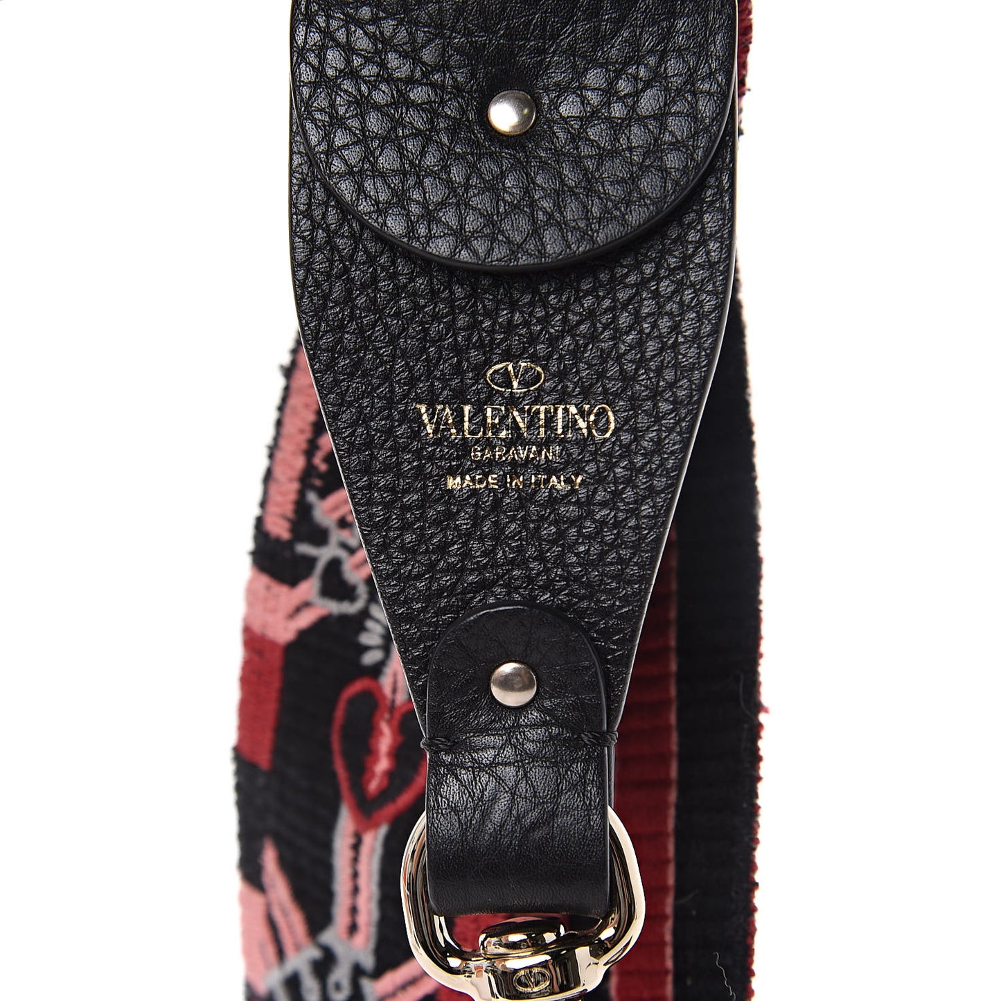 Canvas Loveblade Embroidered Rockstud Guitar Strap Multicolor