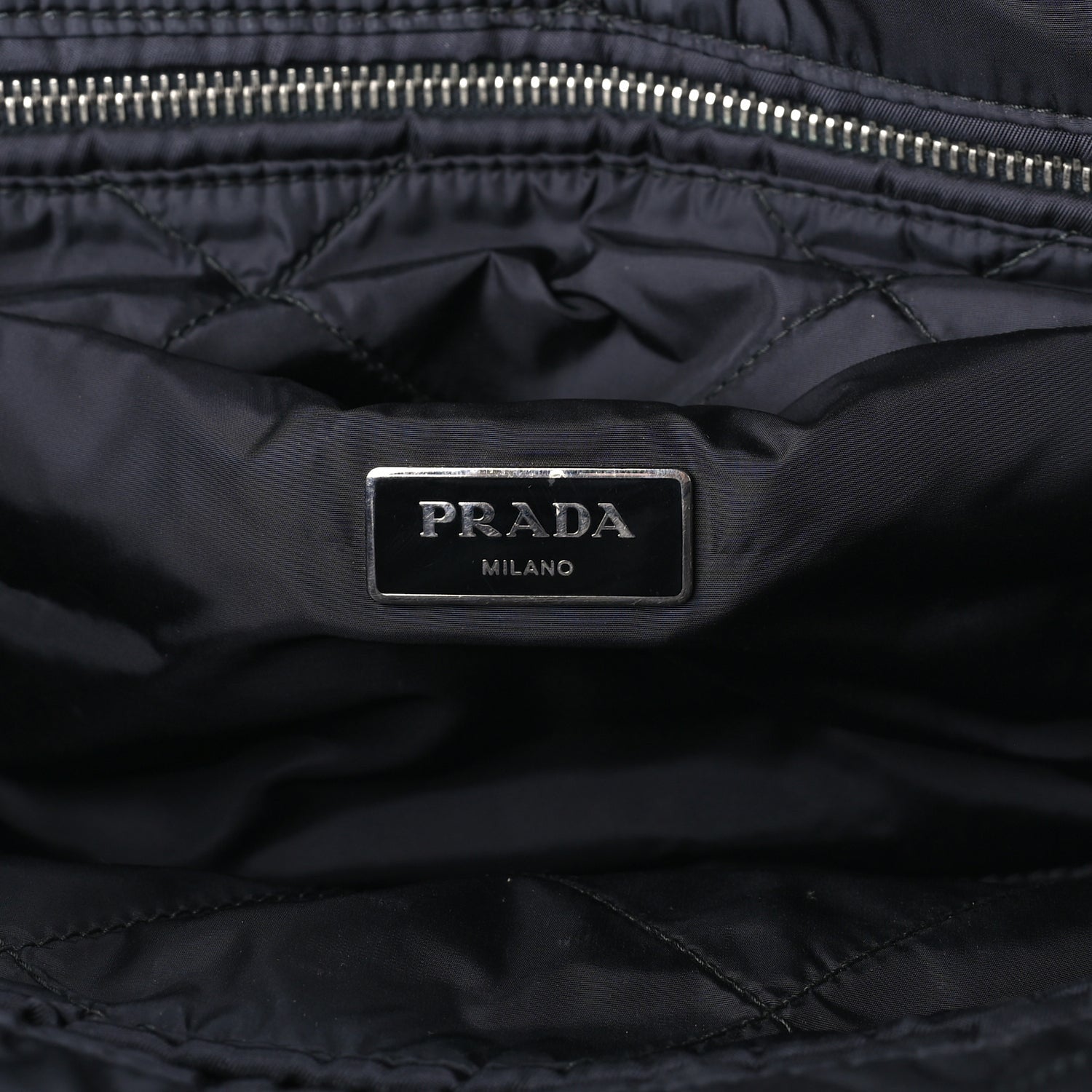 Prada Tessuto Nylon Bomber Dome Satchel  Black 5 of 7