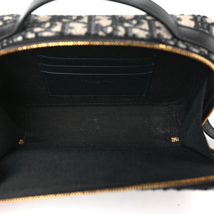 Christian Dior Oblique 30 Montaigne Top Handle Box Bag Blue 5 of 9