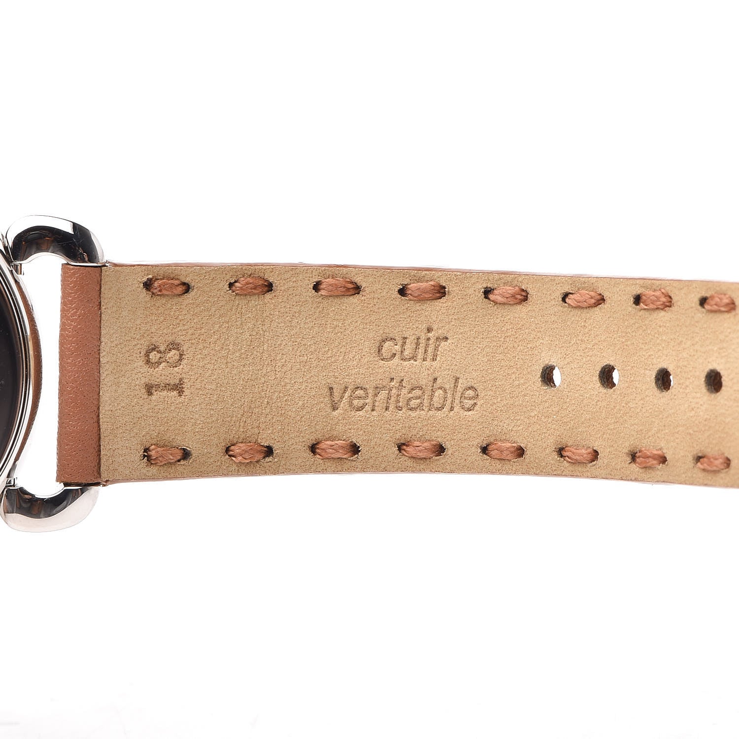 Fendi Stainless Steel Calfskin Mother of Pearl 37mm Selleria Quartz Watch Pink 7 of 9