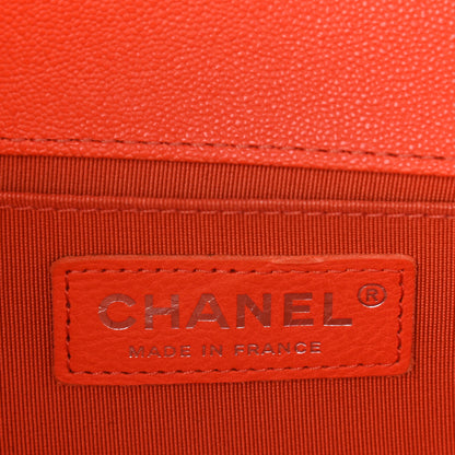 Chanel Caviar Quilted Medium Boy Flap Orange 6 of 11