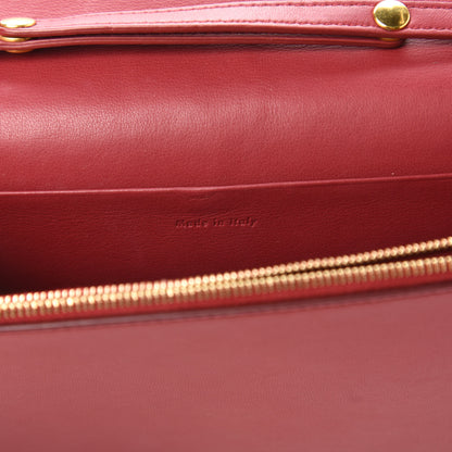 Celine Smooth Lambskin Frame Evening Chain Clutch Ruby Nude 8 of 10