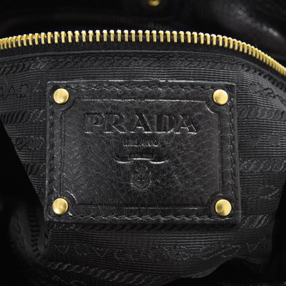 Prada Deerskin Shoulder Bag Black 8 of 11