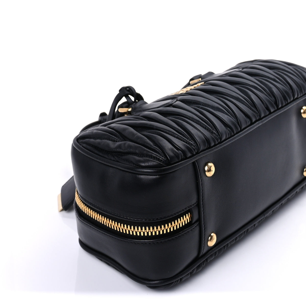 Suede Matelasse Large Arcadie Top Handle Bag Whiskey