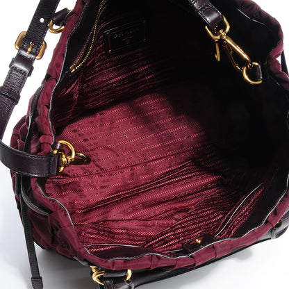 Prada Tessuto Nylon Gaufre Tote Bordeaux 6 of 11