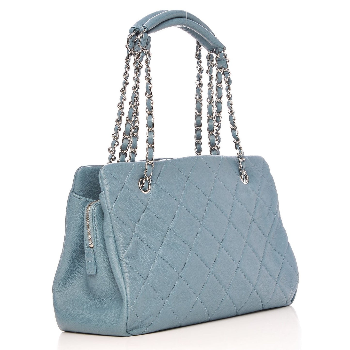 Caviar Quilted Timeless CC Tote Blue