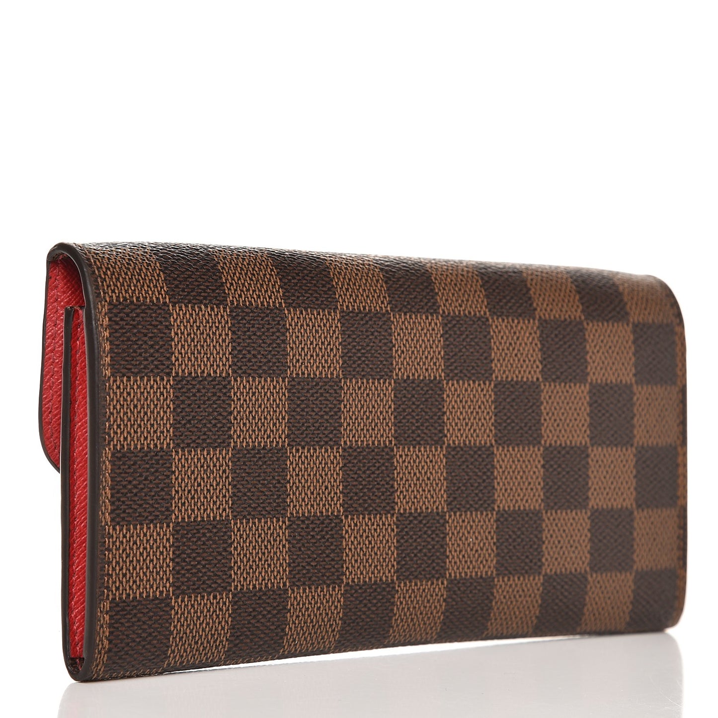 Damier Ebene Emilie Wallet Red