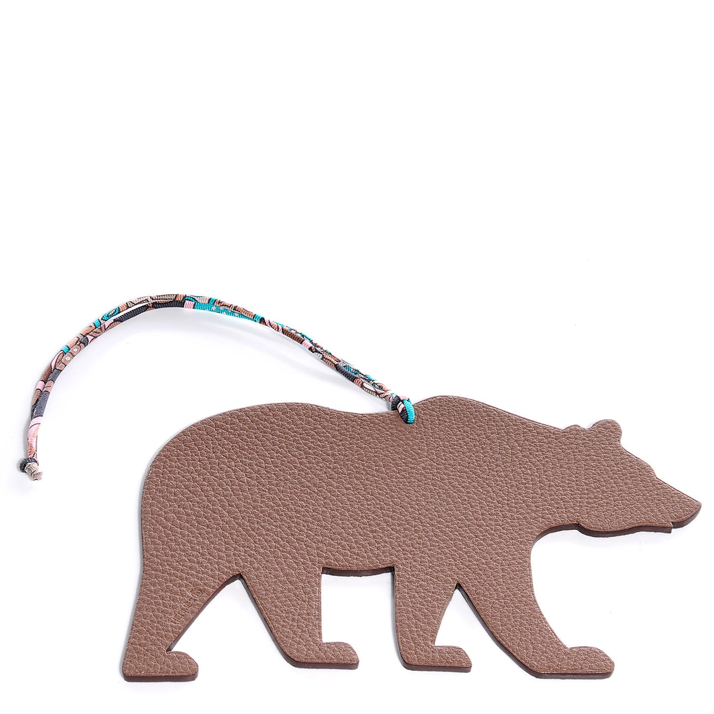 Togo Epsom Petit H GM Bear Bag Charm Bleu Saphir and Etoupe