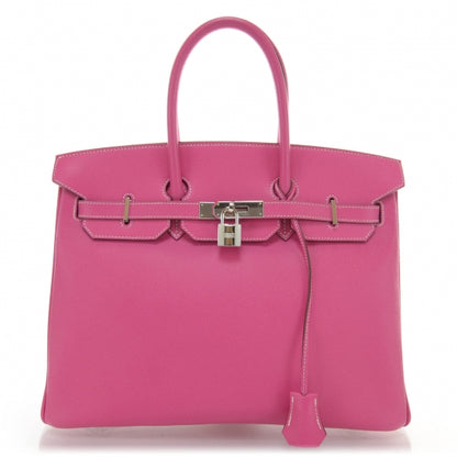 Hermes Epsom Candy Birkin 35 Rose Tyrien and Rubis 1 of 9