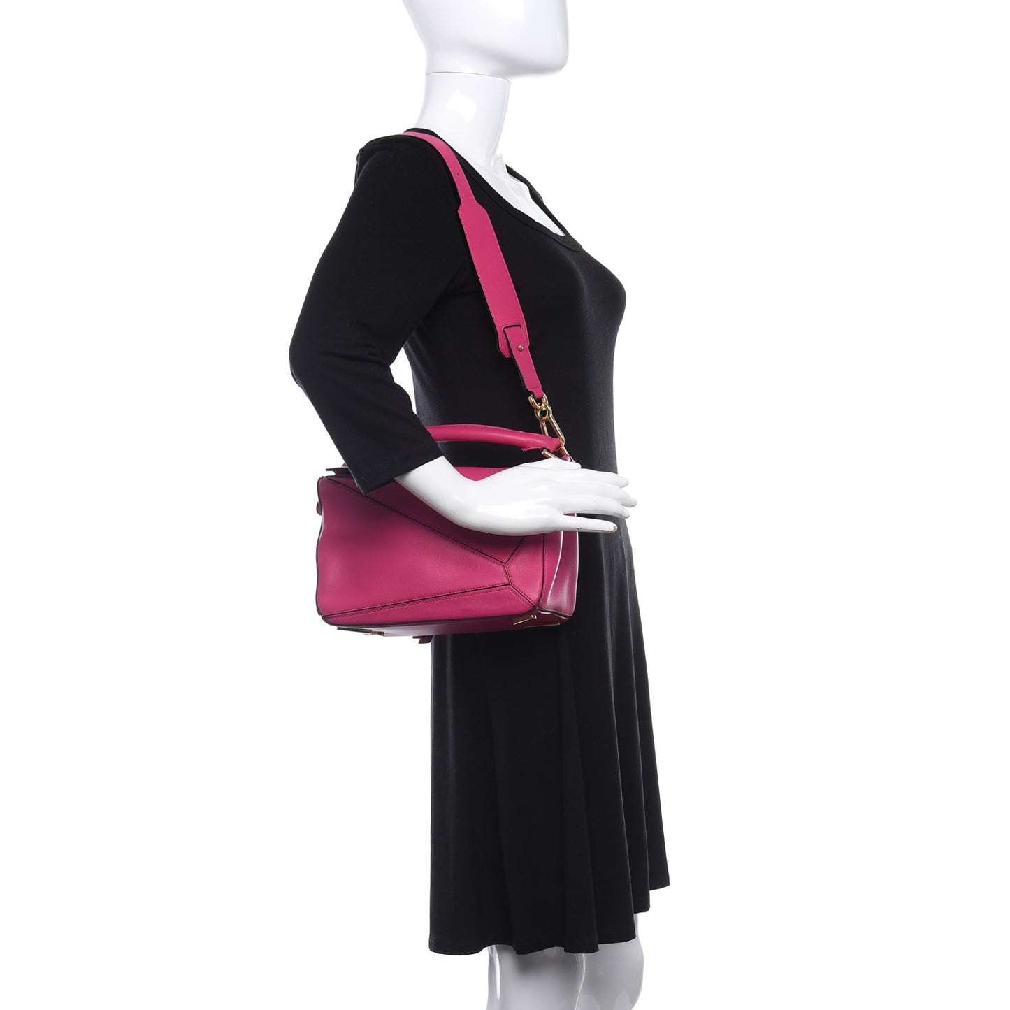 Calfskin Small Puzzle Bag Fuchsia