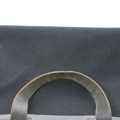 Hermes Toile Calfskin Herbag Cabas MM Black 9 of 14