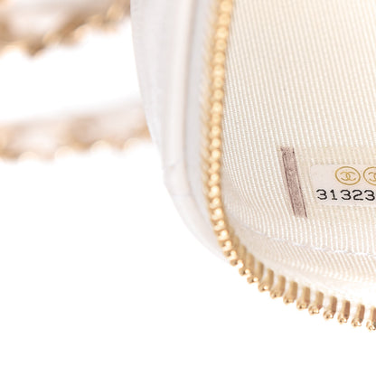 Chanel Lambskin Quilted My Chanel Lady Vanity Case With Chain White 9 of 11