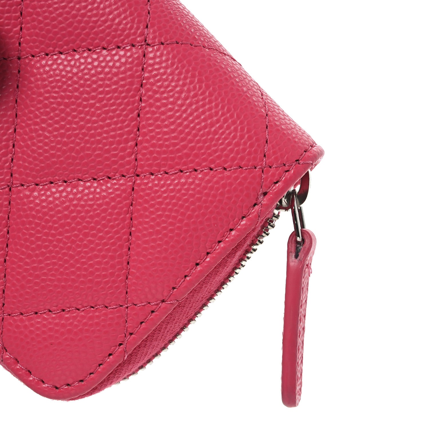 Chanel Caviar Quilted Coco Chanel CC Zip Coin Purse Fuchsia 8 of 9