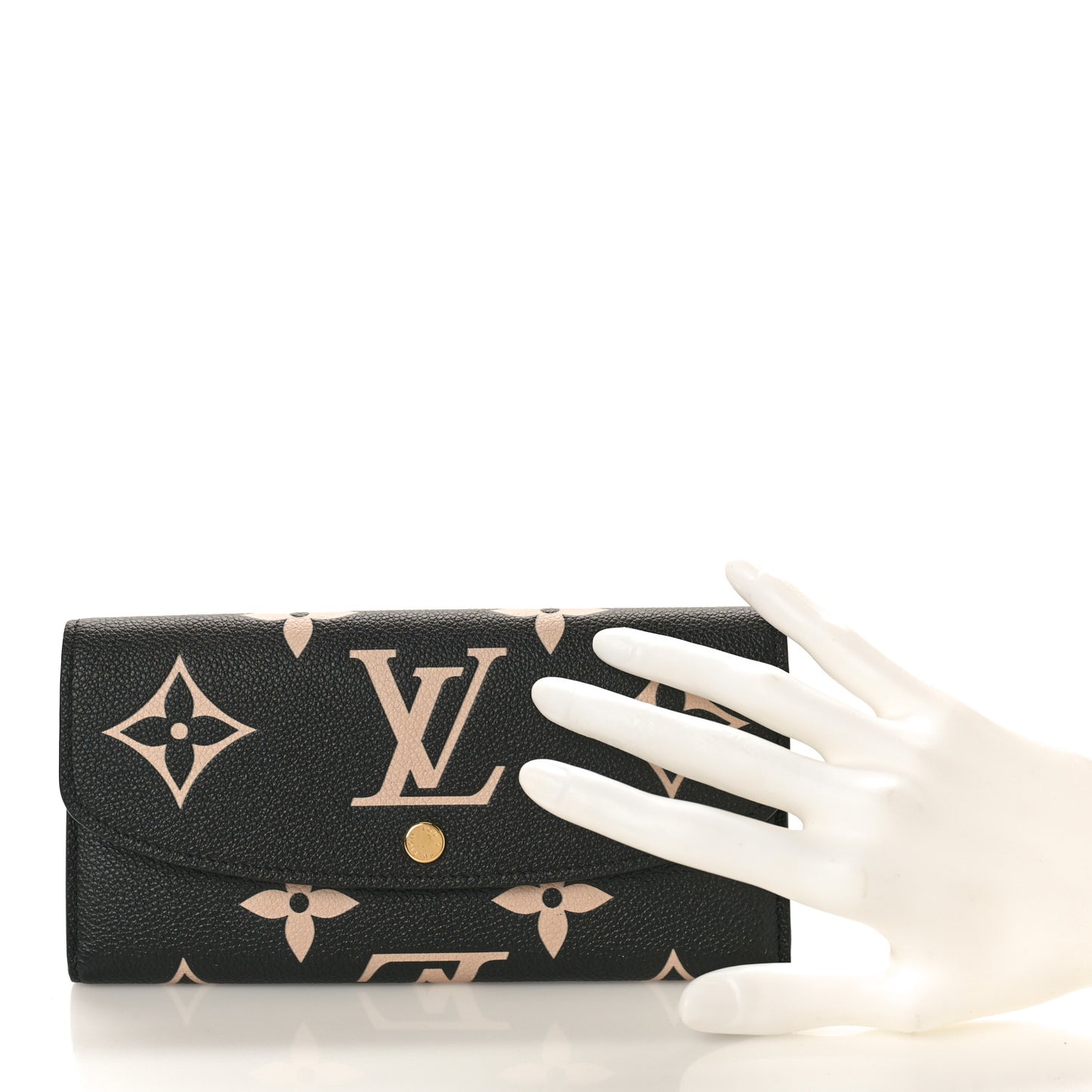 Empreinte Monogram Giant Emilie Wallet Black Beige