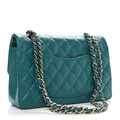 Chanel Caviar Quilted Small Double Flap Green 2 of 12