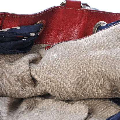 Gucci Monogram Large Positano Tote Navy Red 10 of 17