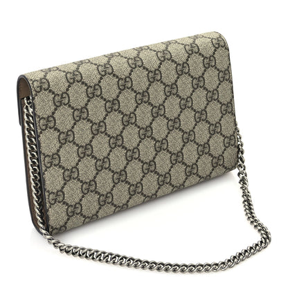 Gucci GG Supreme Monogram Mini Dionysus Chain Wallet Beige Taupe 3 of 9