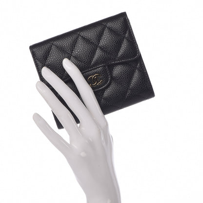 Chanel Caviar Quilted Compact Flap Wallet Black 2 of 9
